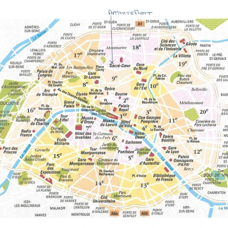 Paris Sacré Coeur Montmartre et Tour Eiffel, 7 people, - Apartment mit 1 Schlafzimmer - 5
