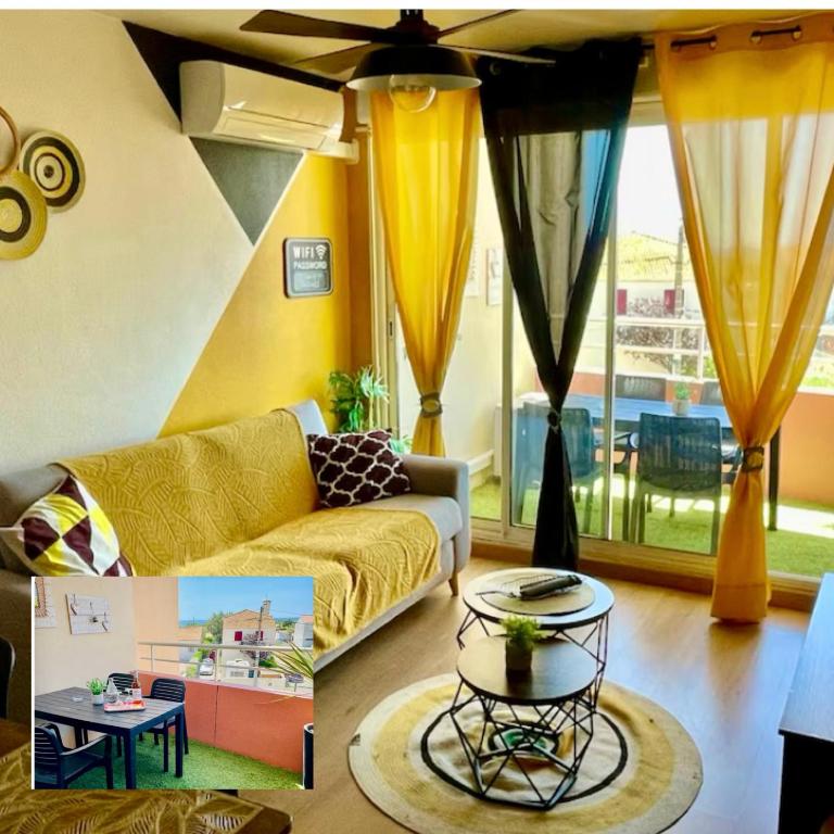 Le Nautica Plage T2 climatisé en bord de mer - Appartement 1 Chambre - 10