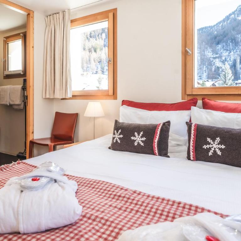 Sonnmatten Boutique Hotel & Apartments Zermatt - Apartment mit 3 Schlafzimmern - 1. Etage mit Balkon und Blick auf das Matterhorn - 25
