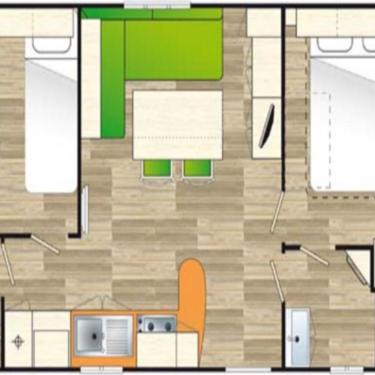 Camping Les Sables Blancs - Mobile Home - 6 Personnes - 1