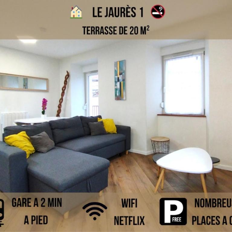 Jaurès 1 - avec terrasse, proche gare - Appartement 1 Chambre - 1
