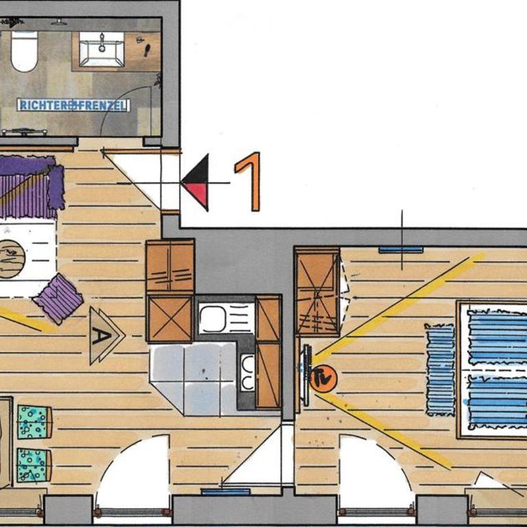 Gasthof-Appartements Vroni - Chiemgau Karte - Apartment mit Balkon - 9
