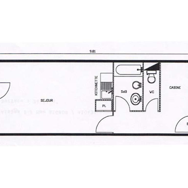 Studio 33m² classé ** pour 4 pers. avec coin nuit - FR-1-818-39 - Studio - 11