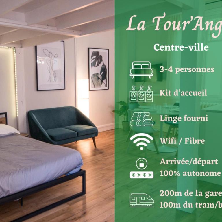 Hypercentre - Gare - La Tour'Angel - Appartement 1 Chambre - 1