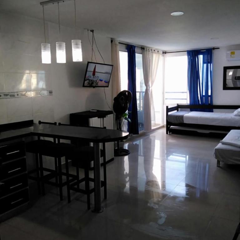 Cartagena El Laguito Apto cerca a la playa - Apartamento de 1 dormitorio con balcón y vistas al mar - 4
