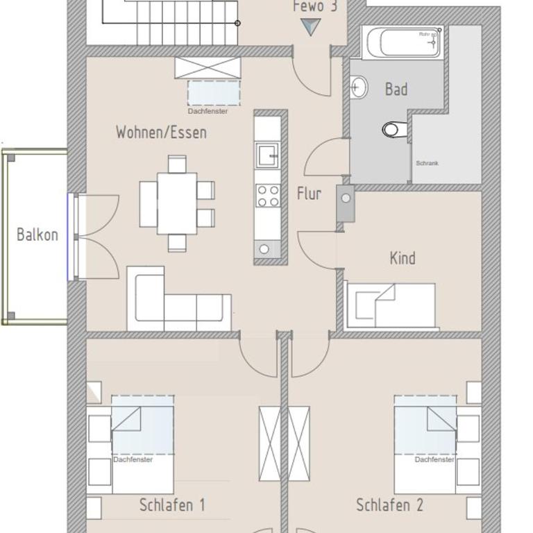 Ferienwohnungen Löslerfreud - Apartamento de 3 dormitorios con balcón - 2