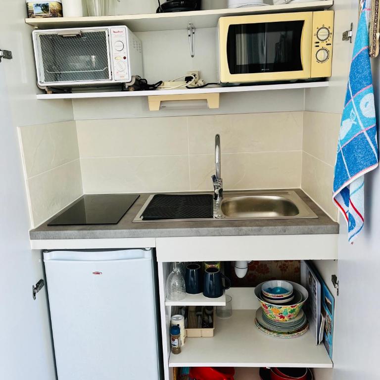Studio vue mer-port Arcachon - Studio Lit Queen-Size de Luxe - 14