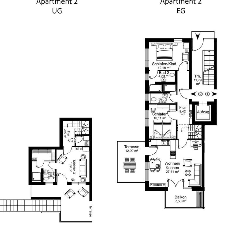 Ferienwohnungen Friedenshöhe in Oberammergau - Apartment mit 3 Schlafzimmern und einer Sauna - 37