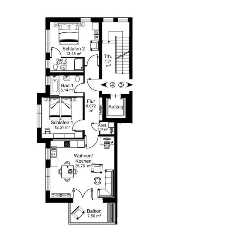 Ferienwohnungen Friedenshöhe in Oberammergau - Apartment mit 2 Schlafzimmern ohne Sauna - 24