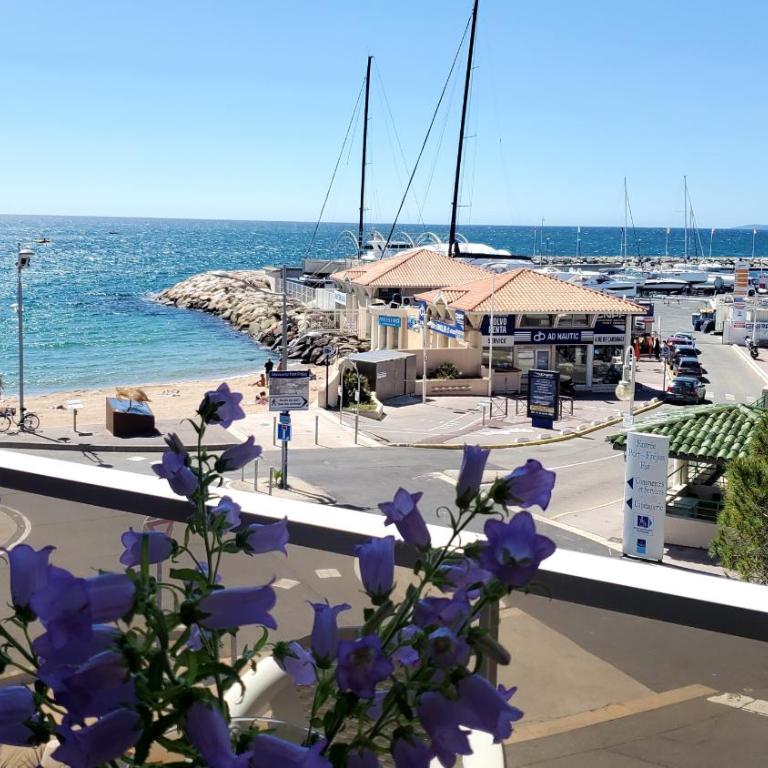 LE CAPITOLE Vue mer Studio cabine 27m2 les pieds dans leau 2 adultes 2 enfants clim et garage - Studio with Balcony - 12