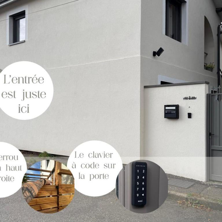 Luna Monkey, Chambre & Terrasse privée, Bourgoin Centre - Chambre Double avec Salle de Bains Privative - 2