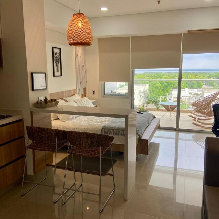 Moderno Apartasuite Cartagena Beach vista Piscina, Cienaga y Aeropuerto - Apartamento de 1 dormitorio - 6
