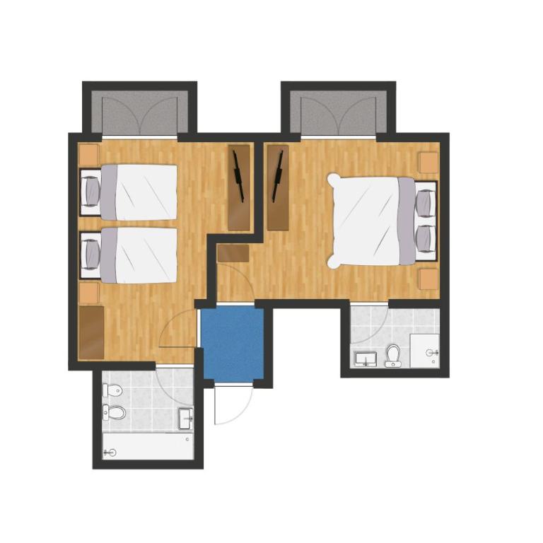 Hotel Continental - Tonelli Hotels - Two Connecting Standard Double or Twin Rooms - 13
