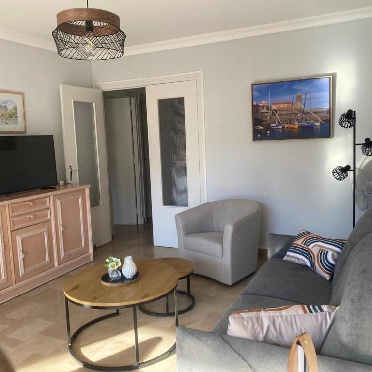 F2 avec parking, terrasse & wifi à Amélie-les-Bains, animaux acceptés - Appartamento con 1 Camera da Letto - 6