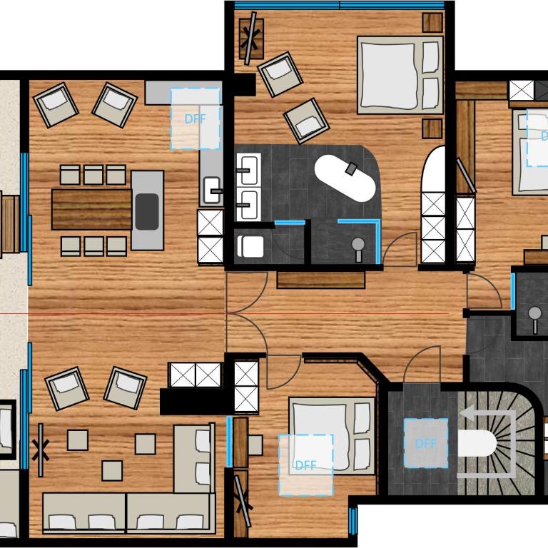 activechalets six.nine.eight - Apartment mit 3 Schlafzimmern und Balkon - 20