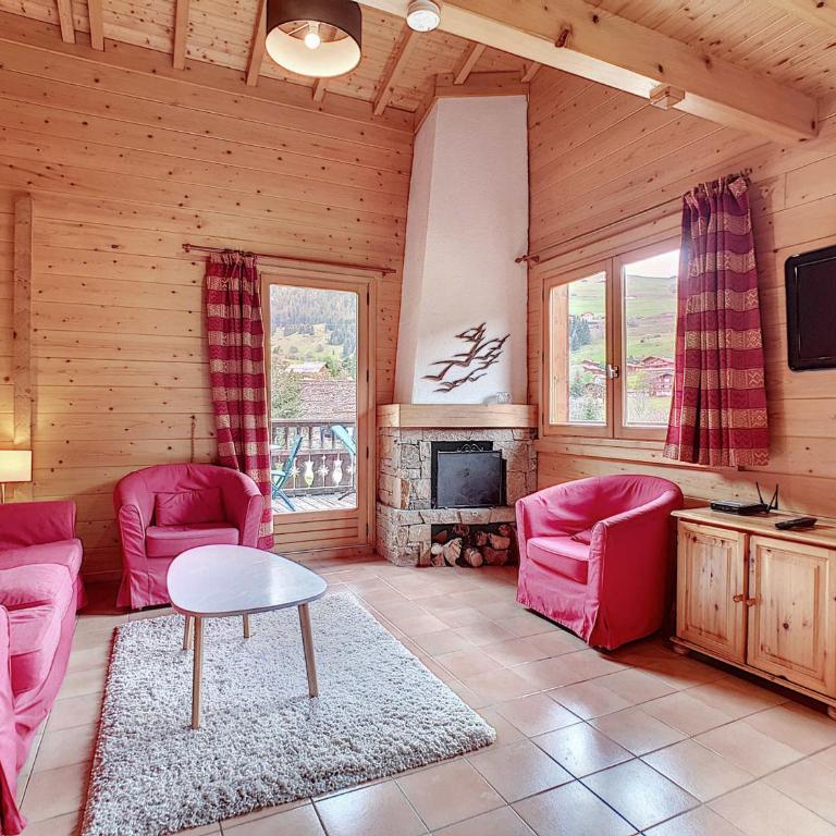 La Clusaz: Demi-chalet cosy 6 pers, cheminée, terrasse, wifi, animaux admis - FR-1-818-27 - Appartamento - 1