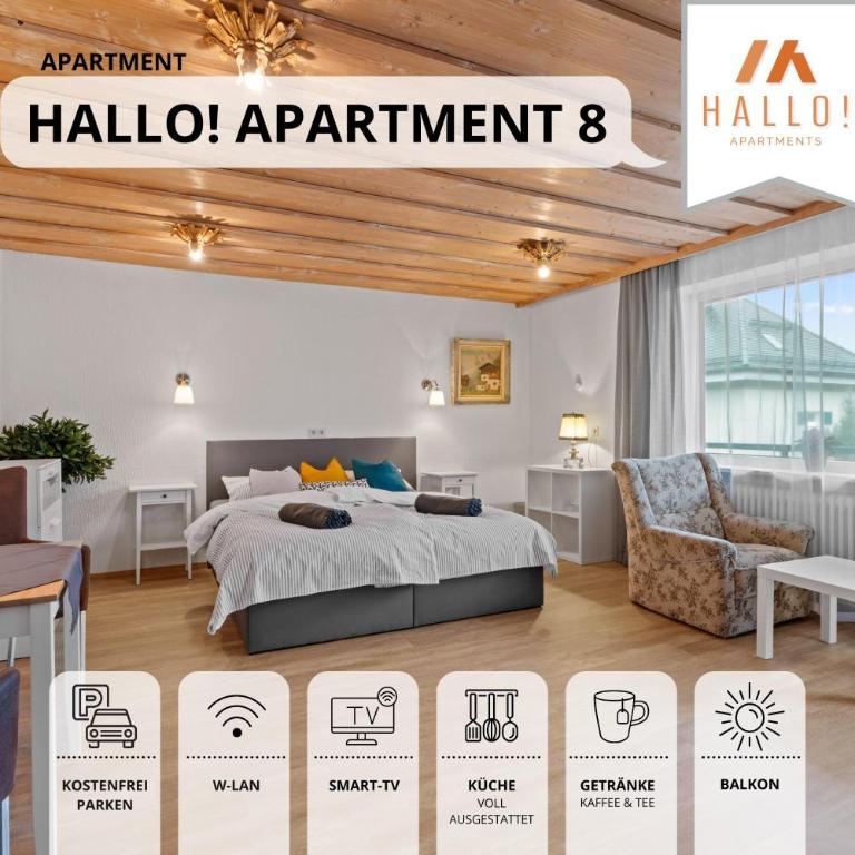 Hallo!-Apartments - Ideal für Geschäftsreisende, Monteure und Feriengäste - Comfort Apartment with balcony - Nr.8 - 3