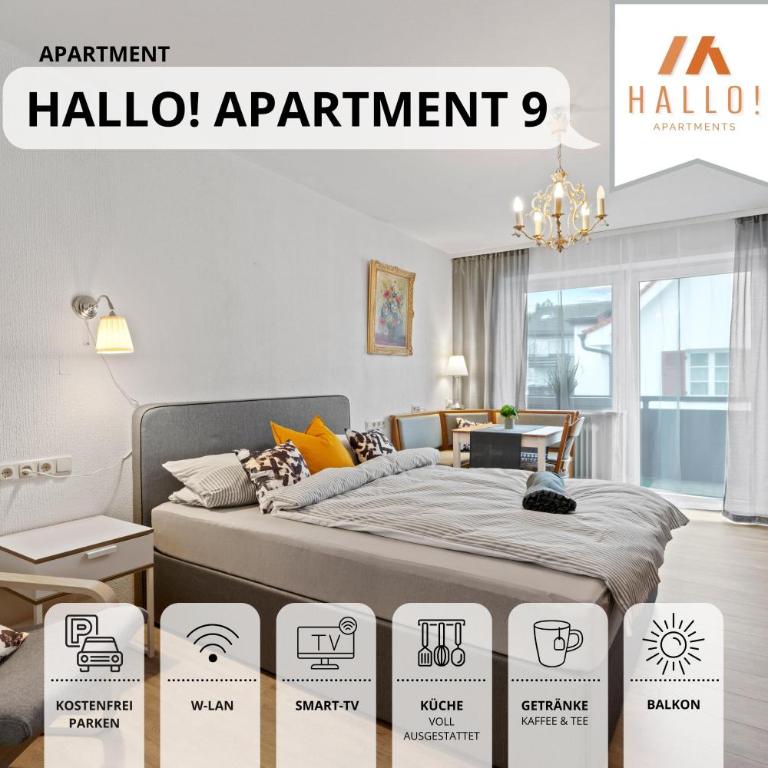 Hallo!-Apartments - Ideal für Geschäftsreisende, Monteure und Feriengäste - Comfort Apartment with balcony - Nr.9 - 3