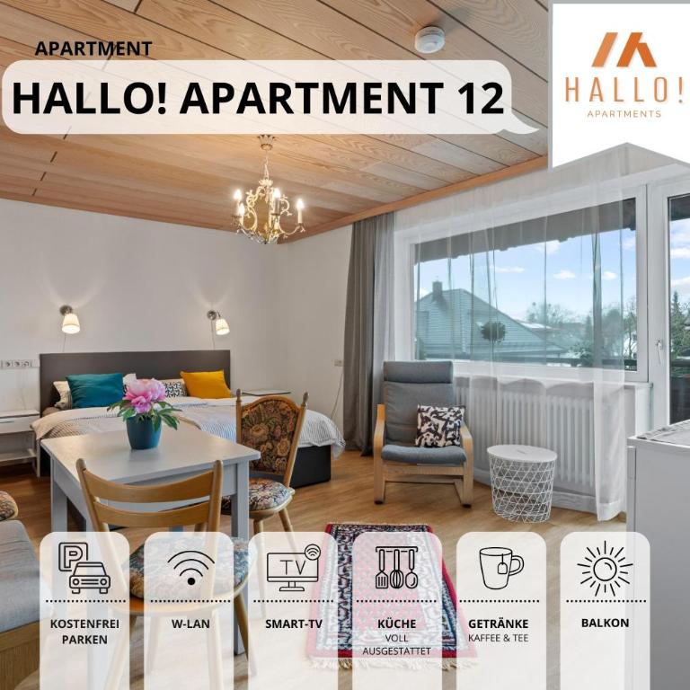 Hallo!-Apartments - Ideal für Geschäftsreisende, Monteure und Feriengäste - Comfort Apartment with balcony - Nr.12 - 1