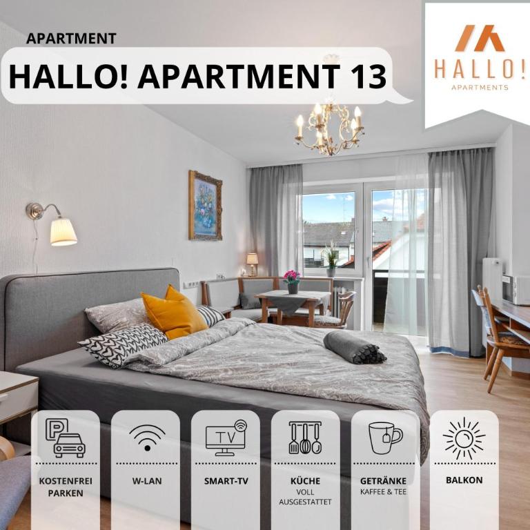 Hallo!-Apartments - Ideal für Geschäftsreisende, Monteure und Feriengäste - Comfort-Apartment with Balcony – Nr.13 - 1