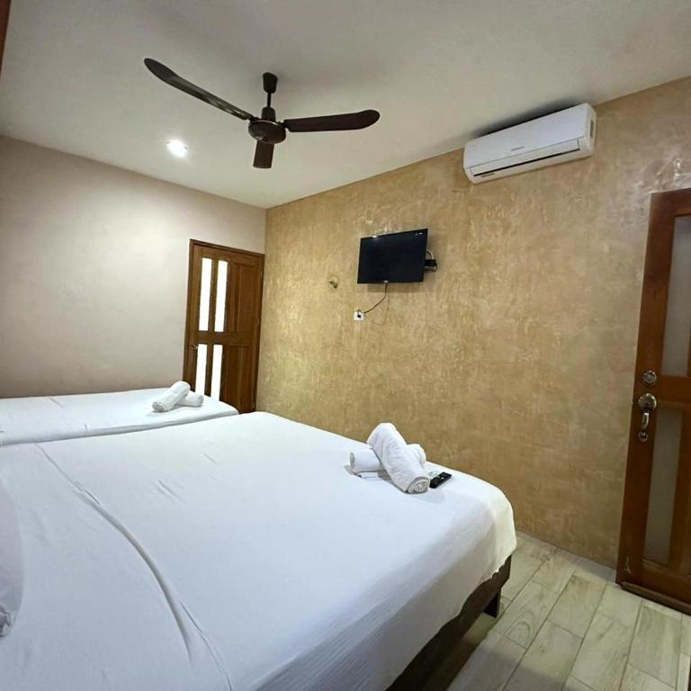 Casa la Roca Valladolid - Habitación Doble con baño privado - 2 camas - 3