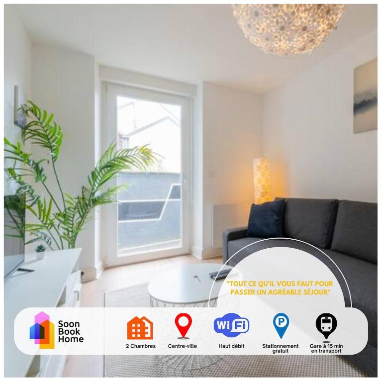 Merles 15 RDC Centre Mulhouse Stationnement - Apartamento de 1 dormitorio - 1