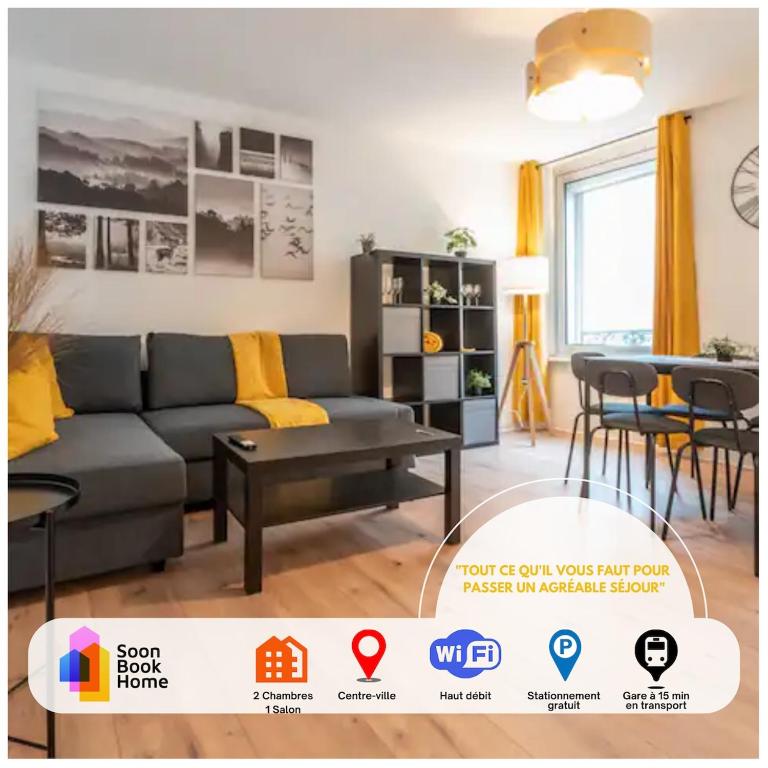 Merles 15 1er Etage Centre Mulhouse Stationnement - Apartamento de 2 dormitorios - 1