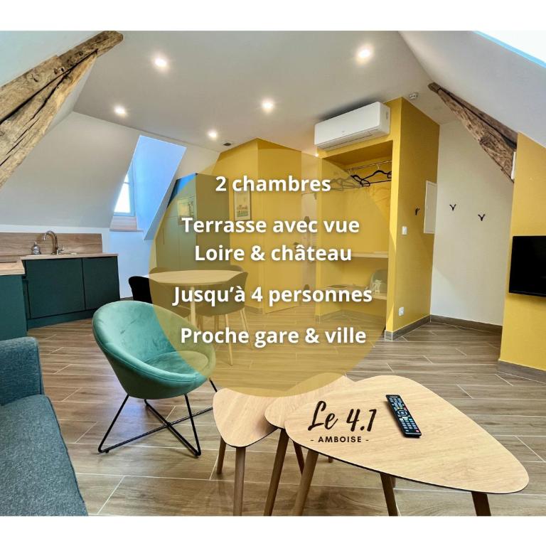 T3 climatisé face Loire et château l'appart du 4-1 - Two-Bedroom Apartment - 1