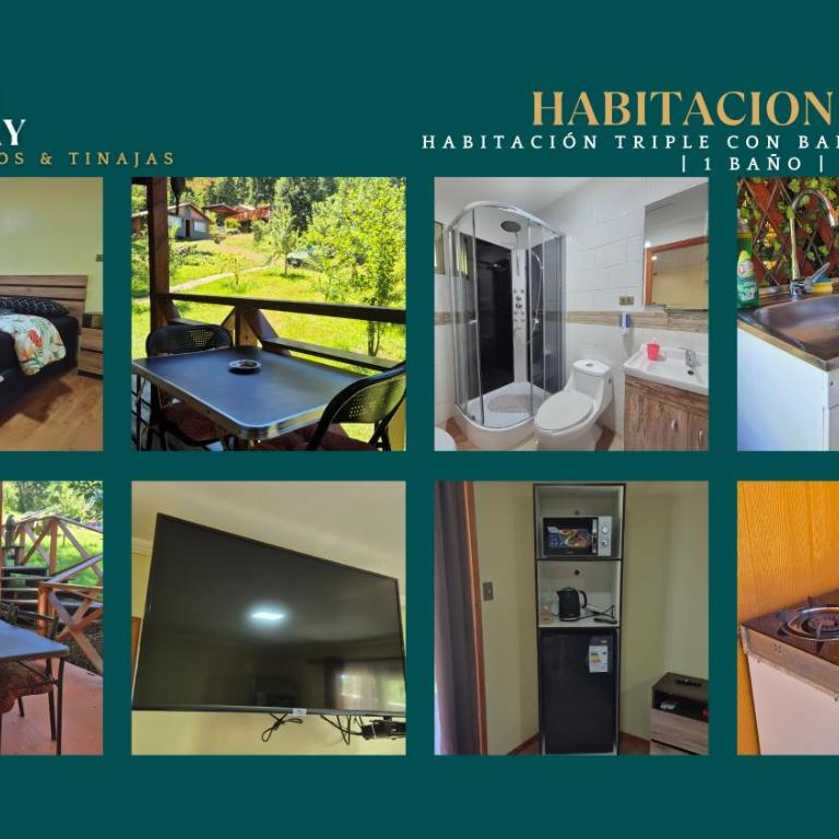El Boom Lican Ray - Alojamientos & Tinajas - Triple Room with Private Bathroom - 5