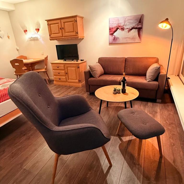4 Min walking to Congress Center Zentral wohnen, ankommen, heimeliges ruhiges Studio mitten in Davos - Apartment mit 1 Schlafzimmer - 1