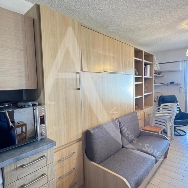 Studio cabine avec loggia et terrasse, 1er ligne et vue mer pour 4 personnes - Studio with Sea View - 8