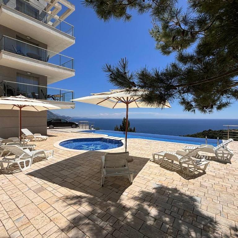 Romantic Hillside Escape Sea View and Infinity Pool - Apartman s 1 Spavaćom Sobom, Balkonom i Pogledom na More - 45