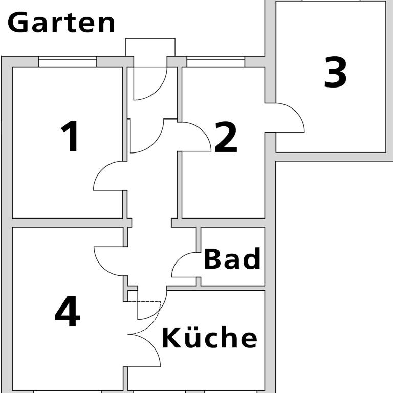 Messe-Apartment, 4 Schlafzimmer, 80 qm, Garten - 6 km zur Messe, verkehrsgünstig, ruhig, Parkplätze - Appartamento con 4 Camere da Letto - 3