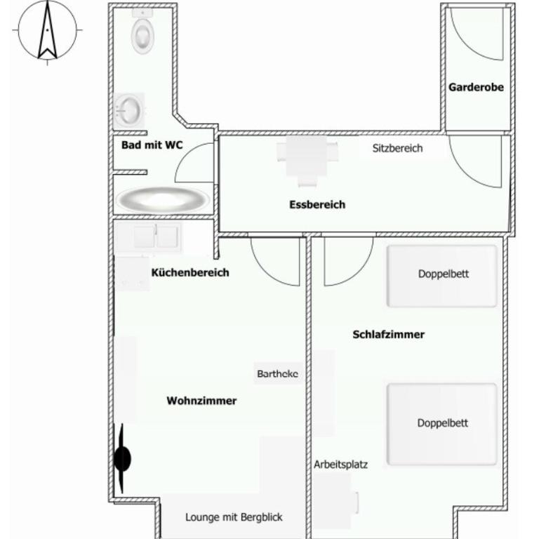Bergblick-Lounge zentral in Immenstadt - Apartment mit 1 Schlafzimmer - 19