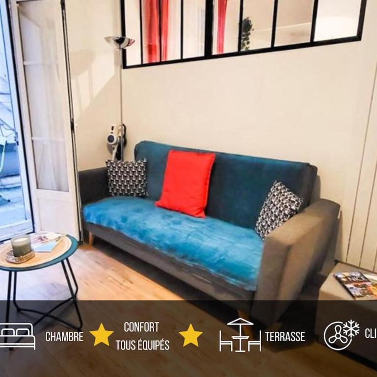 Studio T1 Centre - Idéal couple & amis - Confort - WIFI - Calme - Climatisation - Coin Terrasse - Appartement 1 Chambre - 6