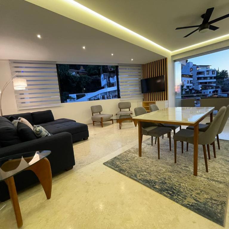 Luxurious Condo Colozza SohoPV 1Bed 2Bath - Apartamento de 1 Dormitorio con balcón y vistas a la ciudad - 16