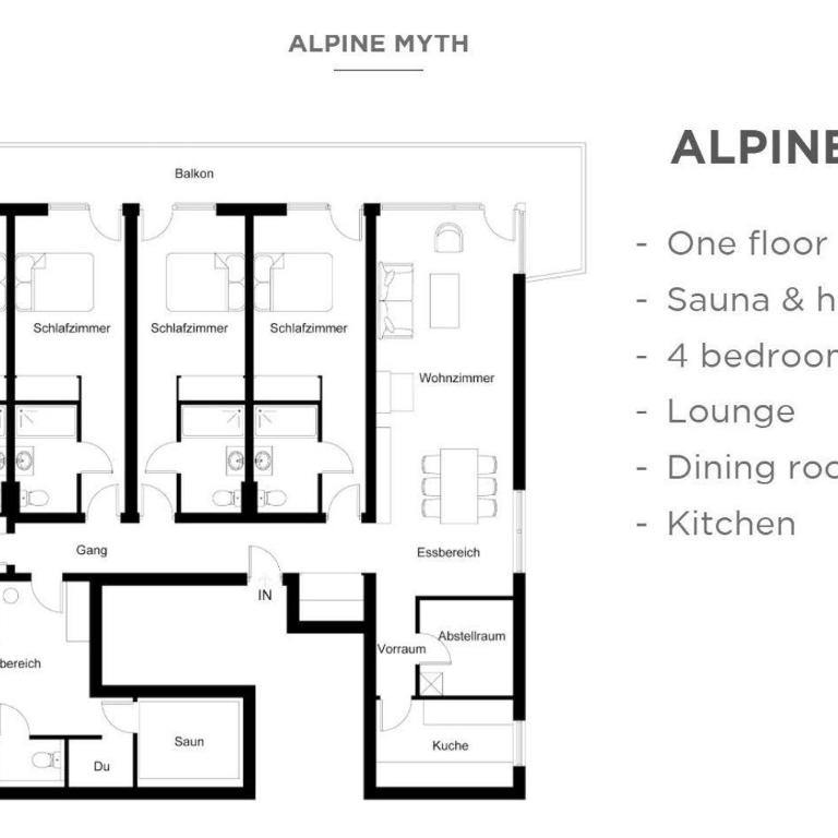 Alpine Myth - Luxuriöse Ferienwohnung mit 4 Schlafzimmern - 32
