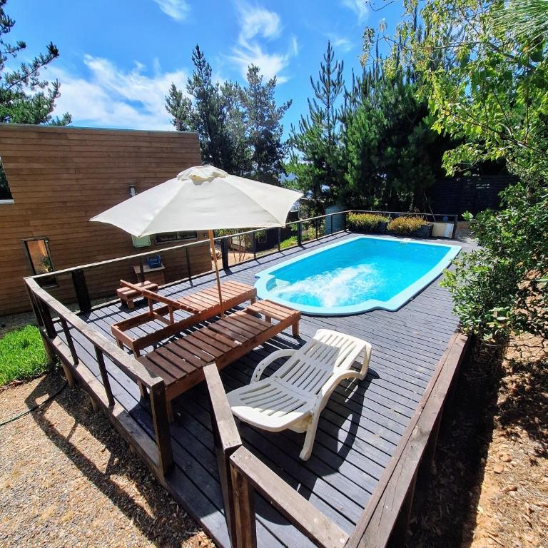 Acuarela minicasas con piscina en Lago Vichuquen - One-Bedroom House - 14