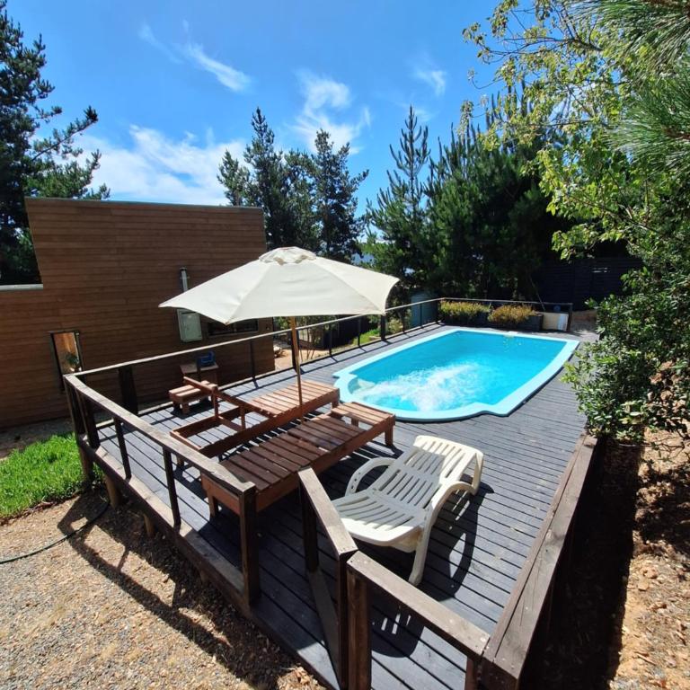 Acuarela minicasas con piscina en Lago Vichuquen - Two-Bedroom House - 34