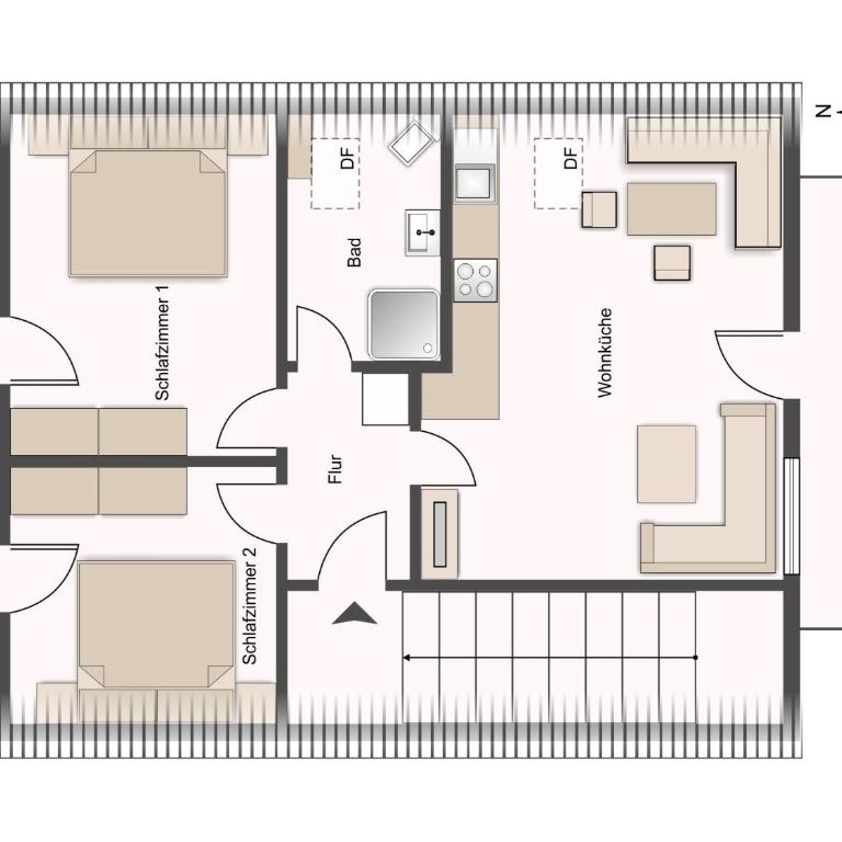 Ferienhof Sinz im Allgäu - Apartment mit 2 Schlafzimmern und Balkon - 1