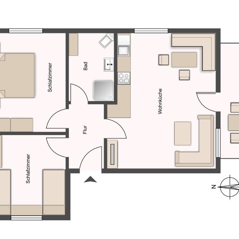Ferienhof Sinz im Allgäu - Apartment mit 2 Schlafzimmern und Terrasse - 1