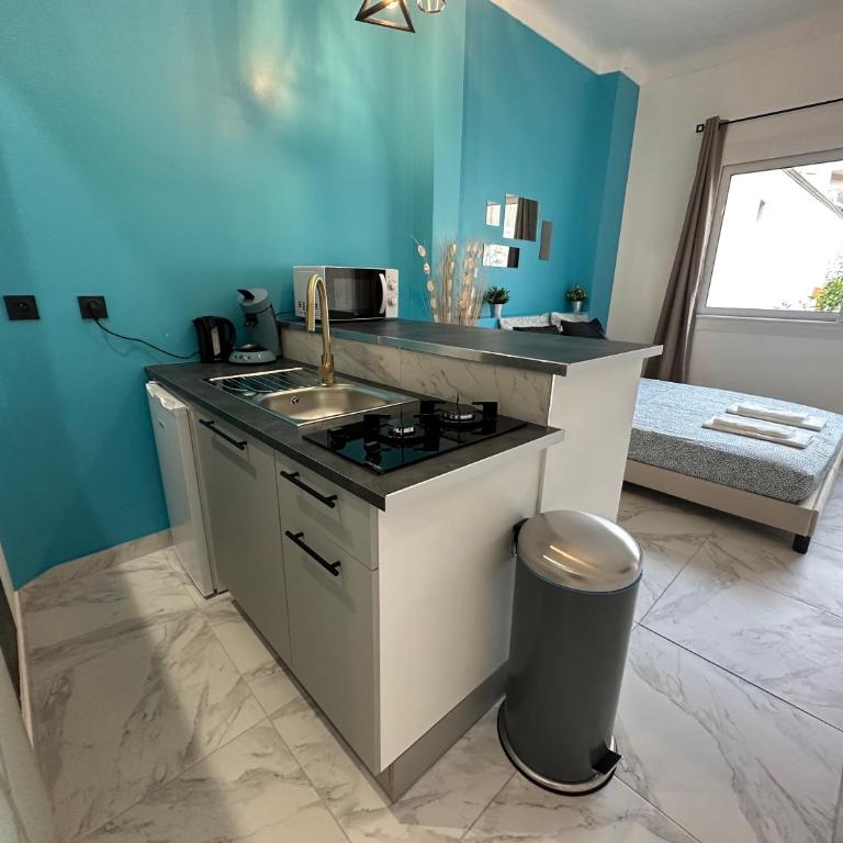 La maison de Julia menton studio bleuté - Appartement 1 Chambre - 9