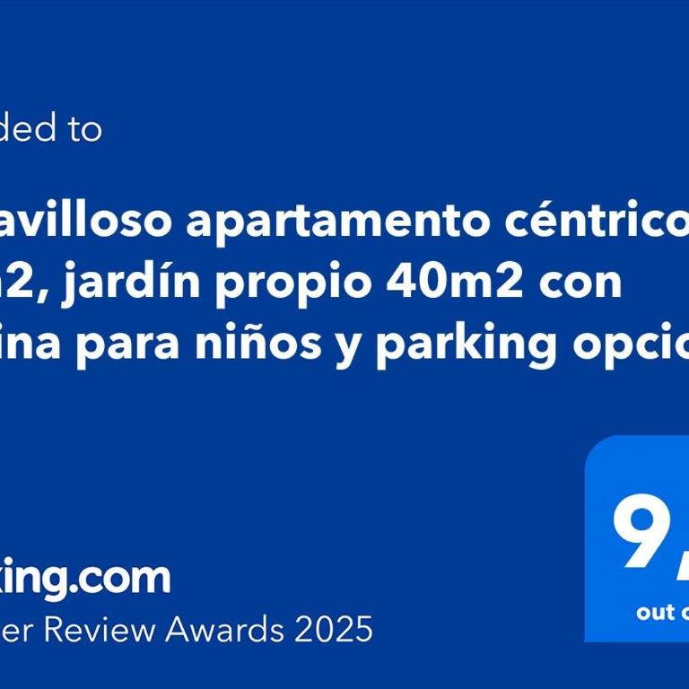 Maravilloso apartamento céntrico de 70m2, jardín propio 40m2 con piscina para niños y parking opcional - Apartamento de 1 dormitorio - 49
