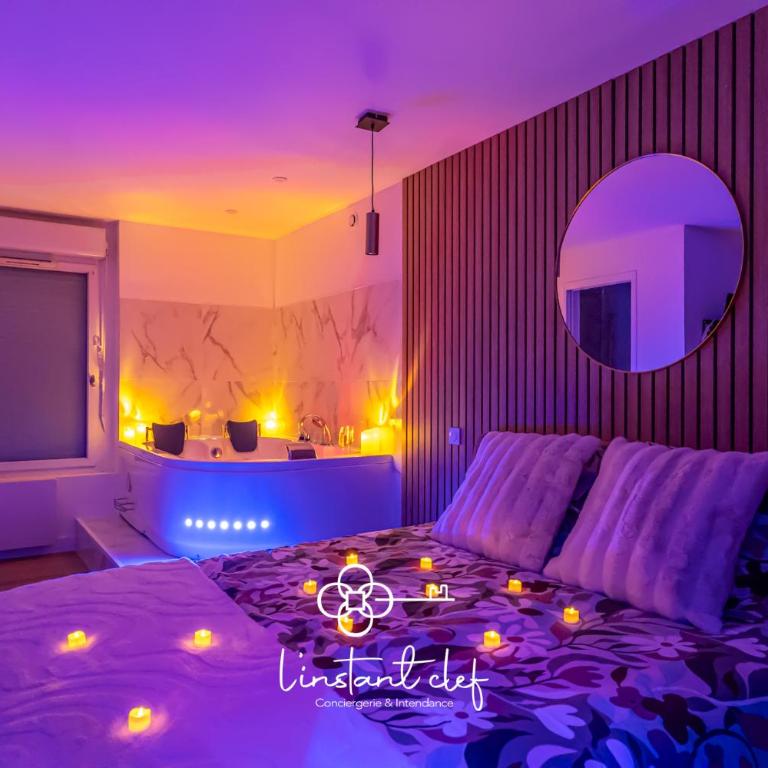 Love au Mans - Sauna, Jacuzzi & Parking privé - Studio Lit Queen-Size de Luxe - 3