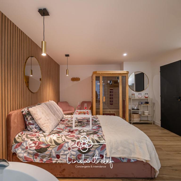 Love au Mans - Sauna, Jacuzzi & Parking privé - Studio Lit Queen-Size de Luxe - 10