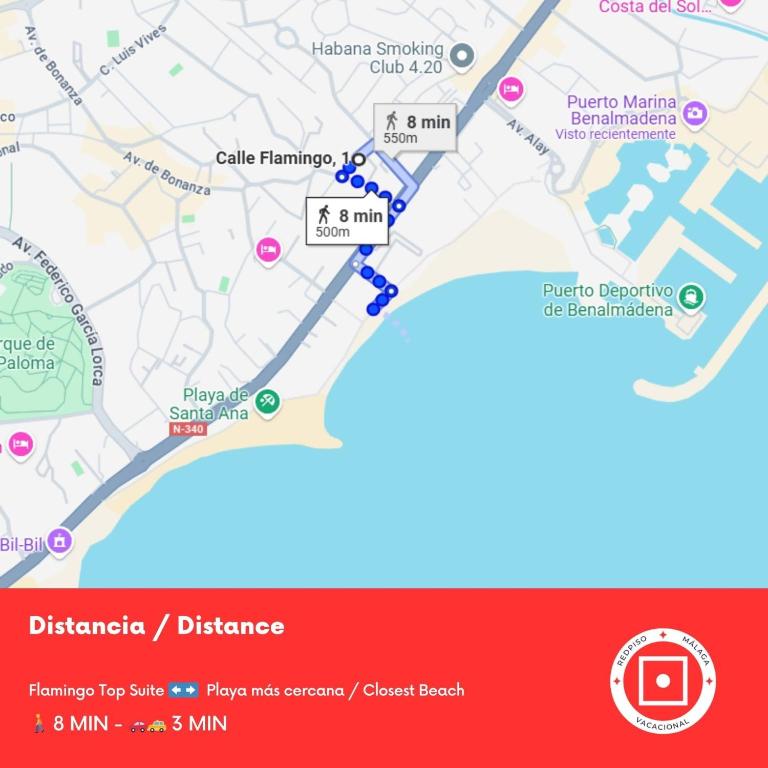 Flamingo Top Suite y Piscina junto a Puerto Marina - Apartamento Deluxe de 1 dormitorio con vistas al océano - 33