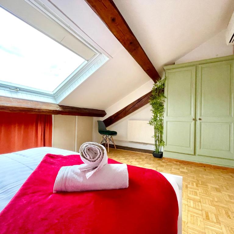 BnGo I Le Spacieux I 6 personnes, Climatisation, Parking gratuit, 3 chambres, 5 lits, Gare PartDieu, Centre de Lyon - Premium Apartment mit 3 Schlafzimmern - 37