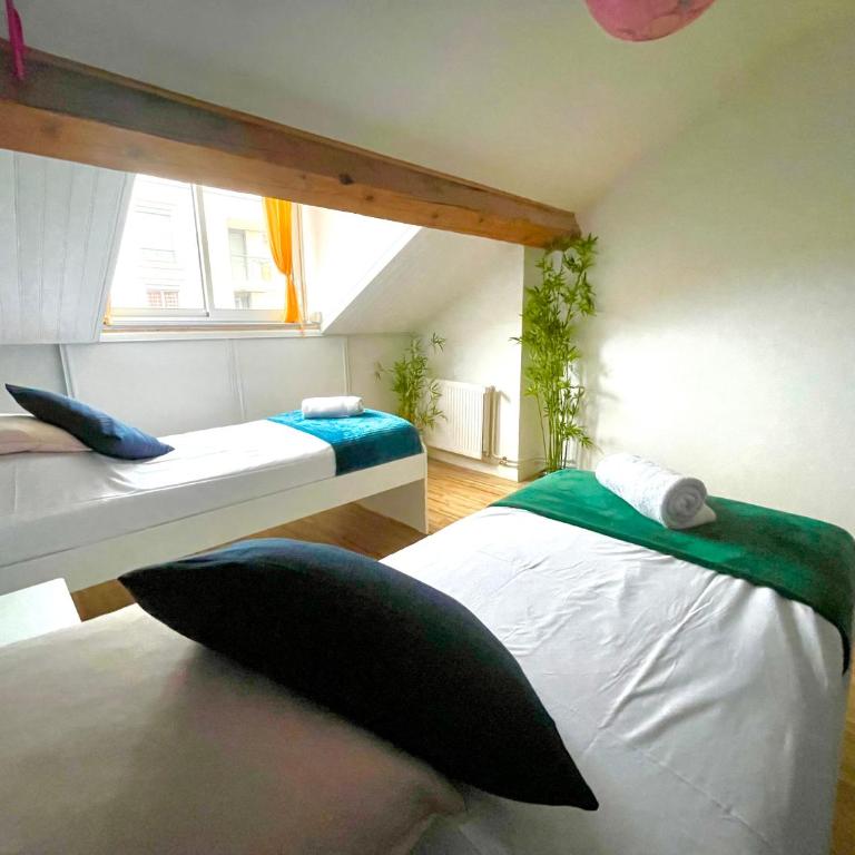 BnGo I Le Spacieux I 6 personnes, Climatisation, Parking gratuit, 3 chambres, 5 lits, Gare PartDieu, Centre de Lyon - Premium Apartment mit 3 Schlafzimmern - 45
