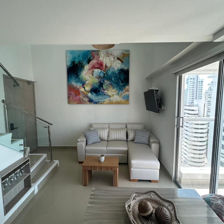Apartamento Bocagrande Magno Loft - Apartamento Loft de 1 dormitorio con balcón - 2