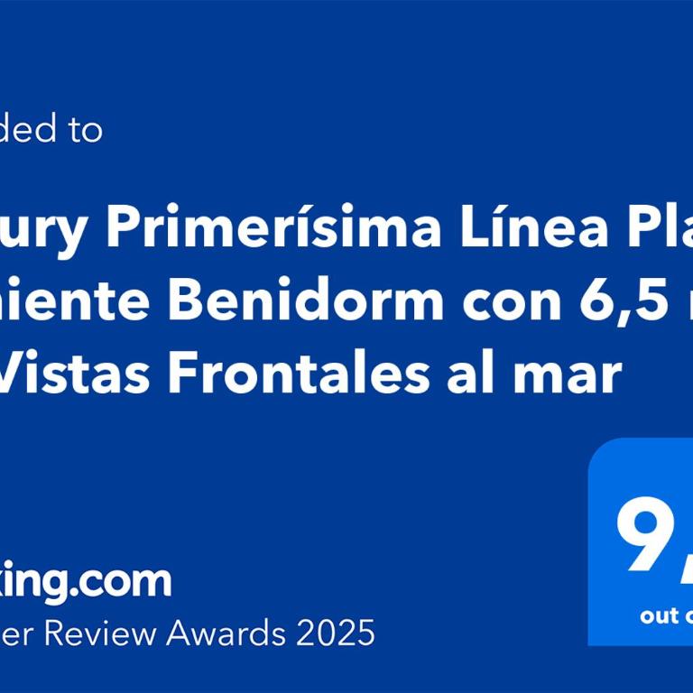 Luxury Primerísima Línea Playa Poniente Benidorm con 6,5 mts de Vistas Frontales al mar y Parking - Three-Bedroom Apartment - 20